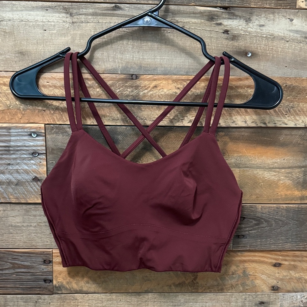 Lululemon Athletica Maroon Strappy Sports Bra